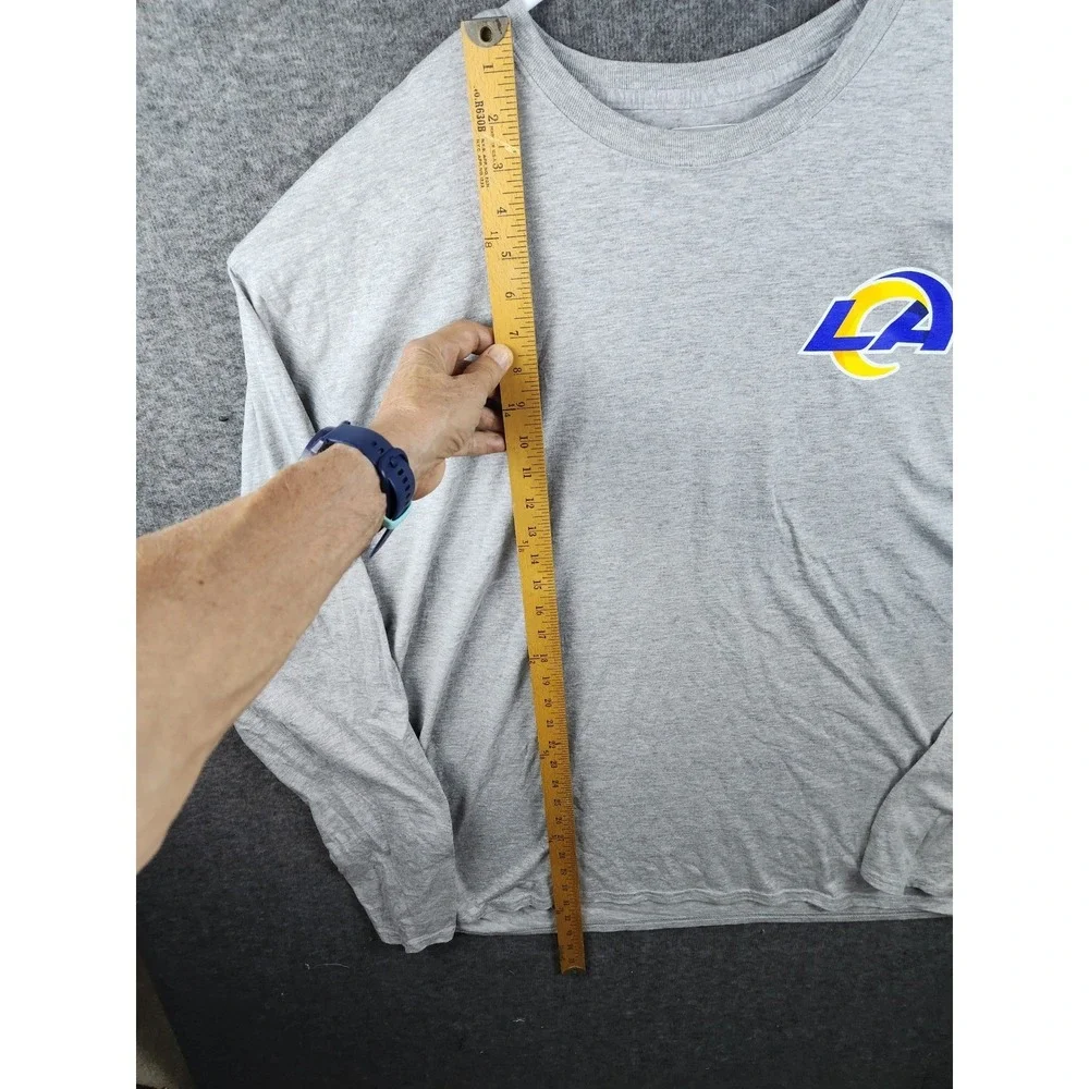 NFL Los Angeles Rams T-Shirt 3XL‎ Long Sleeve Gray Football Graphic Tee - Picture 5 of 8